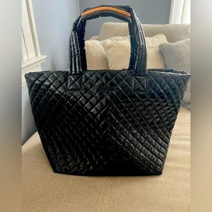 MZ Wallace L Metro Tote - Black Lacquer